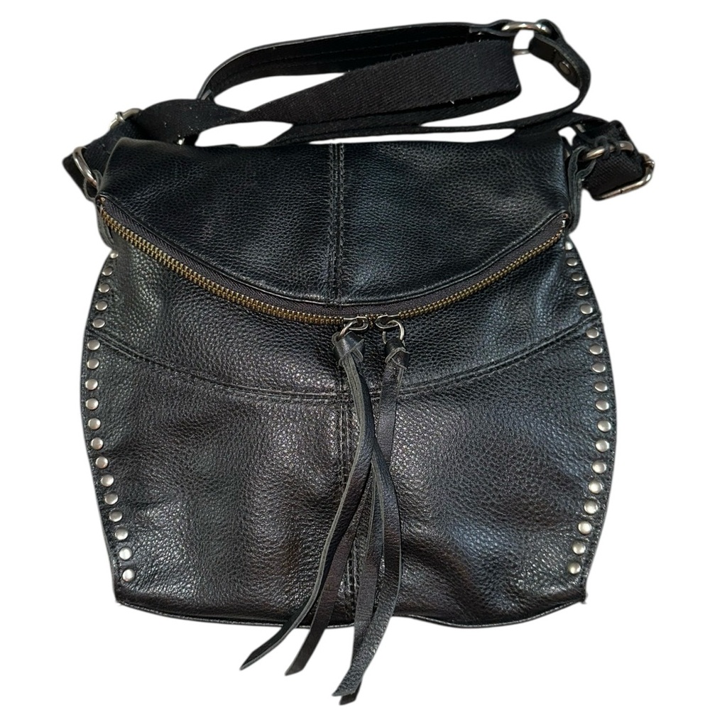 The Sak Silverlake Black Leather Silver Stud Studded Bag Purse Crossbody - Picture 2 of 15